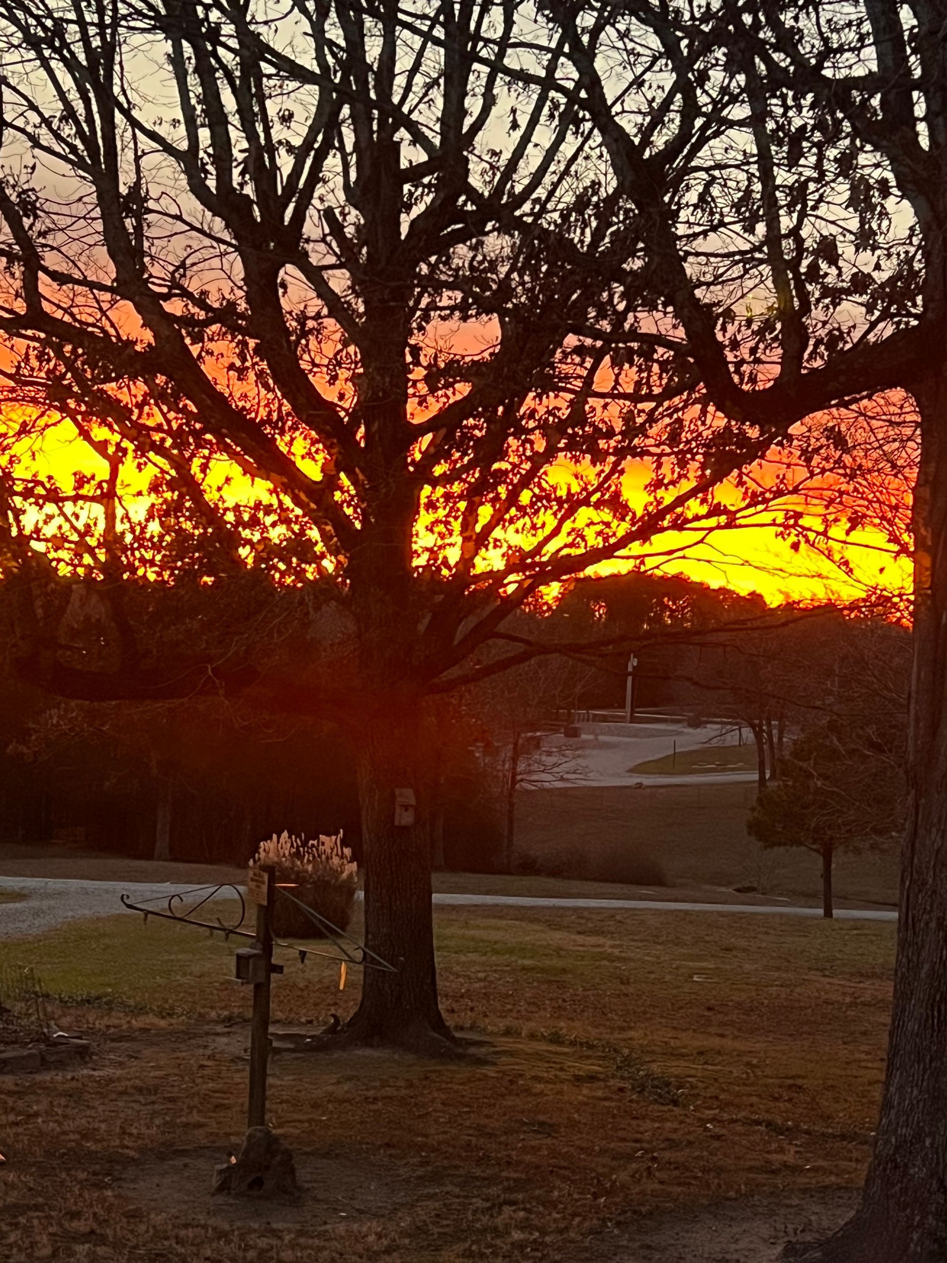 Sunset viewed from White River Vacation RV Resort